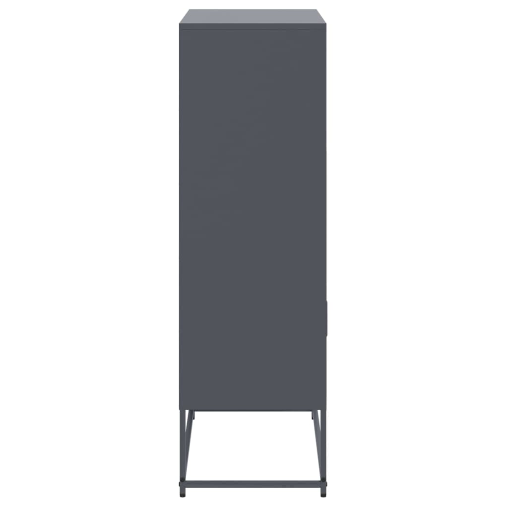 vidaXL Szafka, antracytowa, 68,5x38,5x123,5 cm, stal