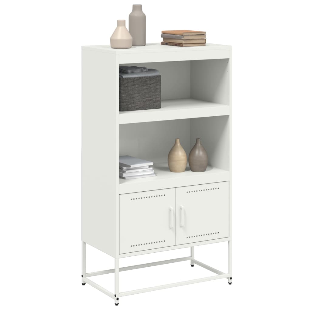 vidaXL Szafka, biała, 68,5x38,5x123,5 cm, stal