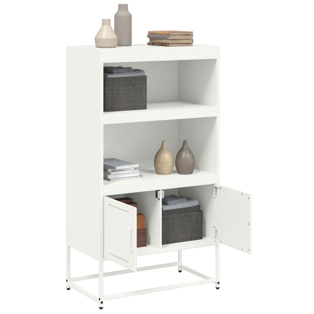 vidaXL Szafka, biała, 68,5x38,5x123,5 cm, stal