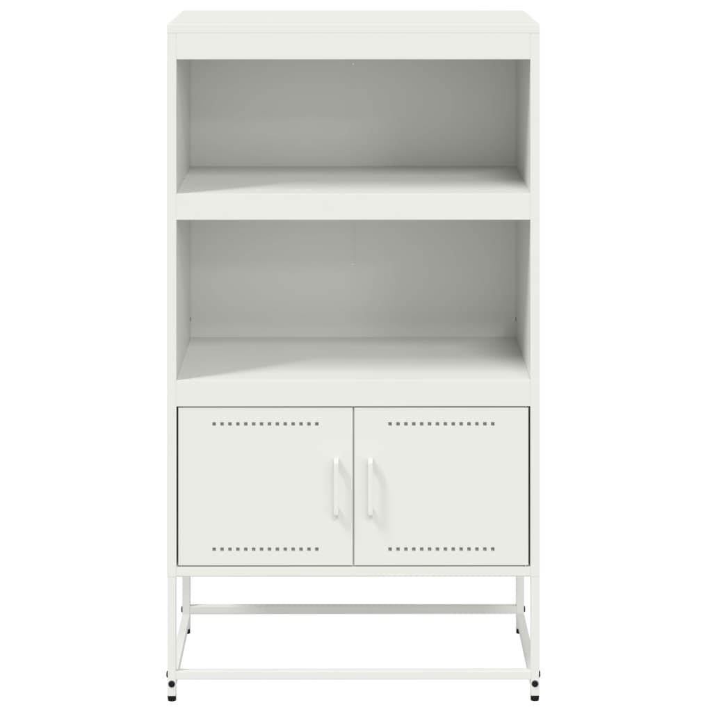 vidaXL Szafka, biała, 68,5x38,5x123,5 cm, stal