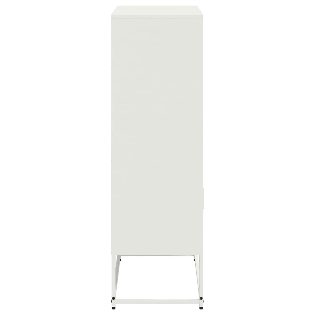 vidaXL Szafka, biała, 68,5x38,5x123,5 cm, stal