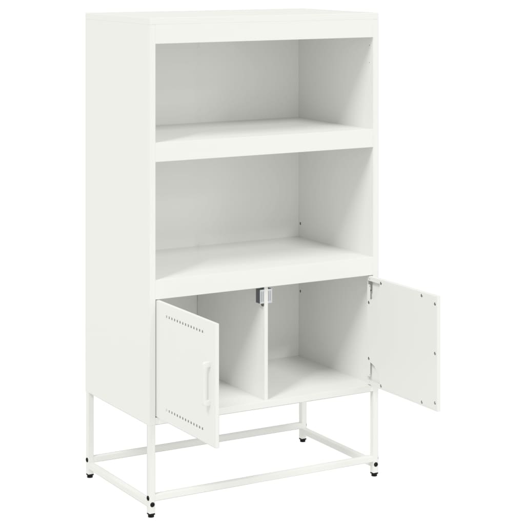 vidaXL Szafka, biała, 68,5x38,5x123,5 cm, stal
