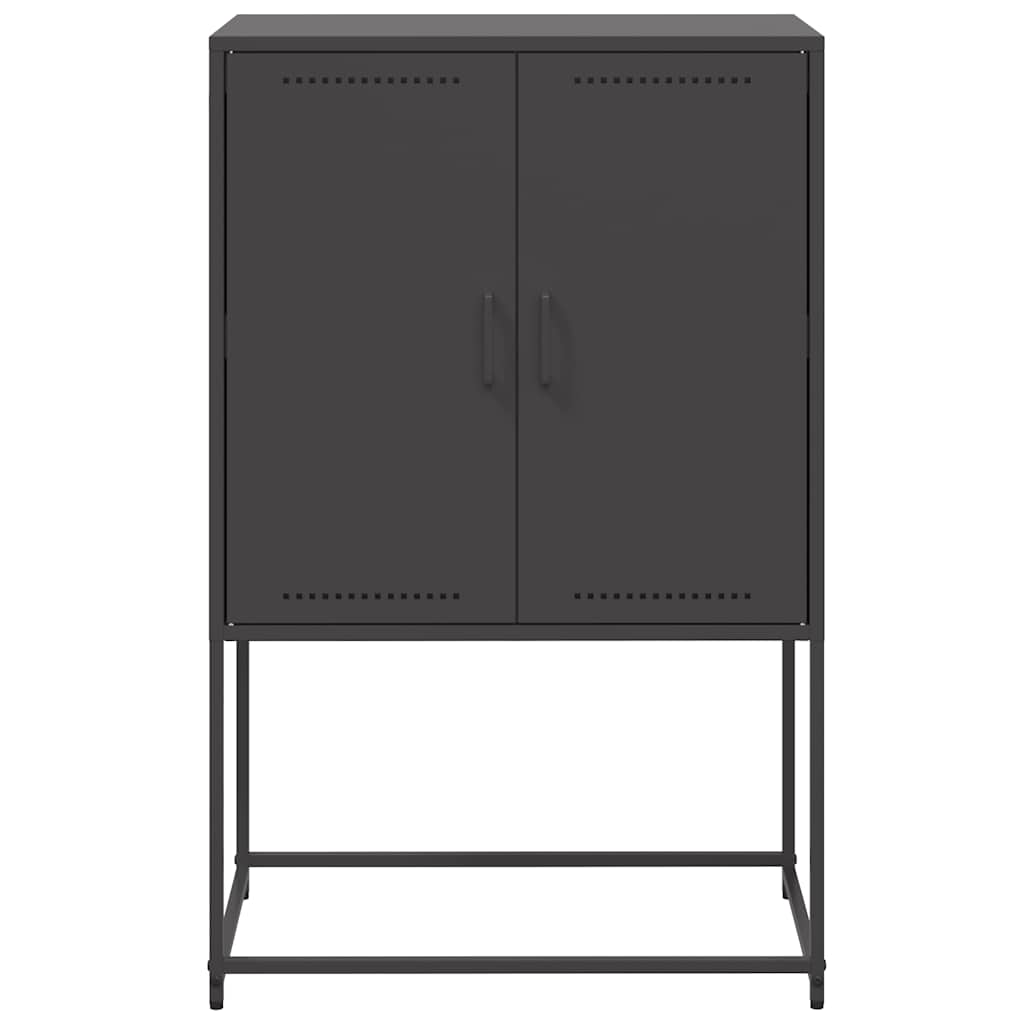 vidaXL Szafka, czarna, 68,5x38,5x107 cm, stal