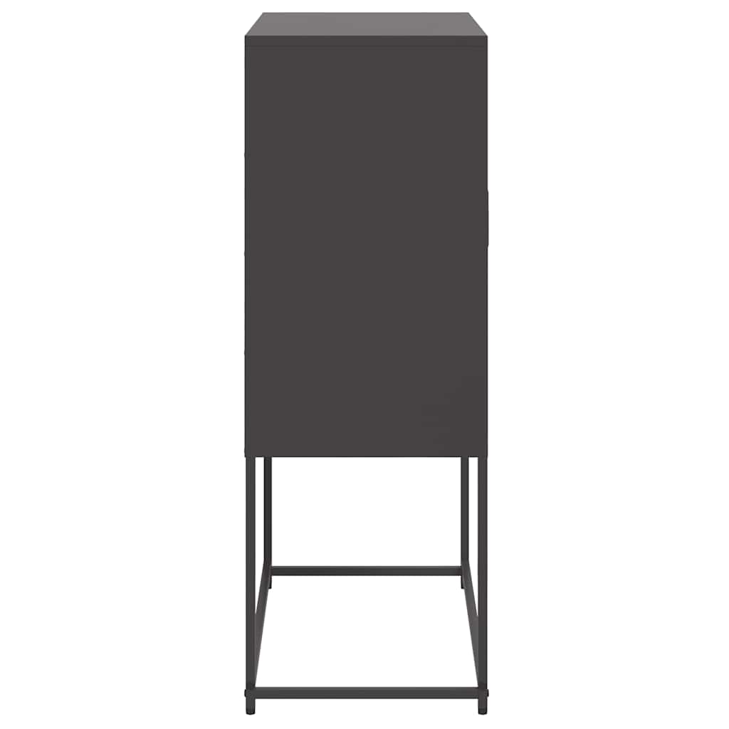 vidaXL Szafka, czarna, 68,5x38,5x107 cm, stal