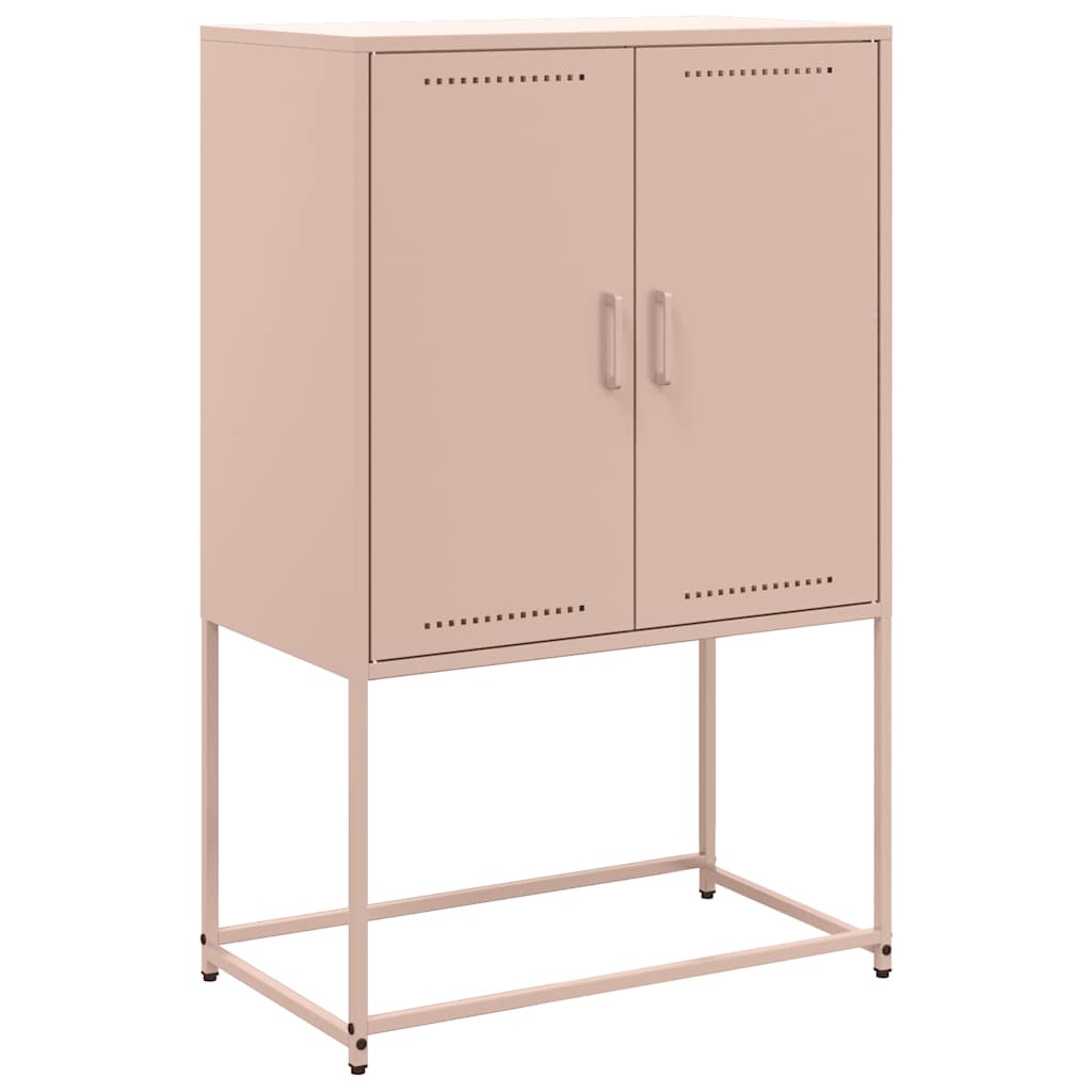vidaXL Szafka, różowa, 68,5x38,5x107 cm, stal