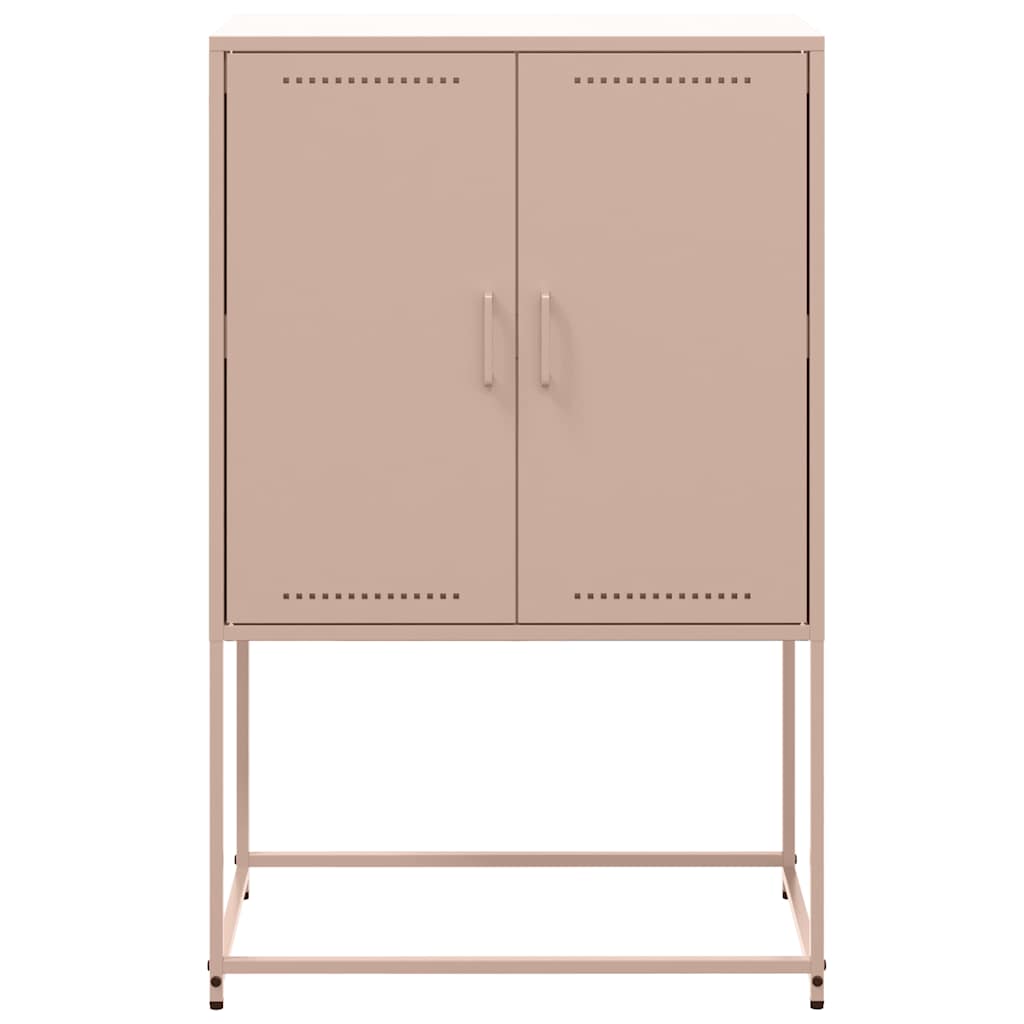 vidaXL Szafka, różowa, 68,5x38,5x107 cm, stal