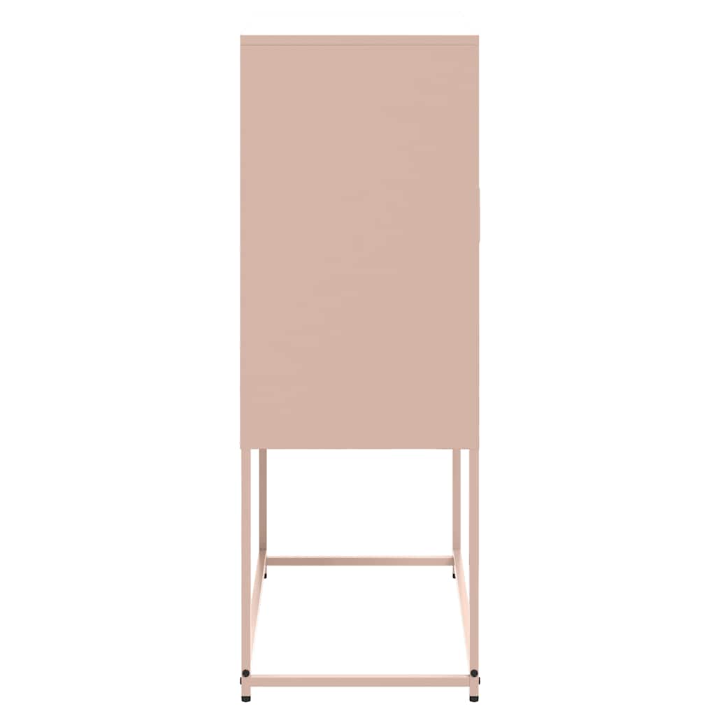 vidaXL Szafka, różowa, 68,5x38,5x107 cm, stal