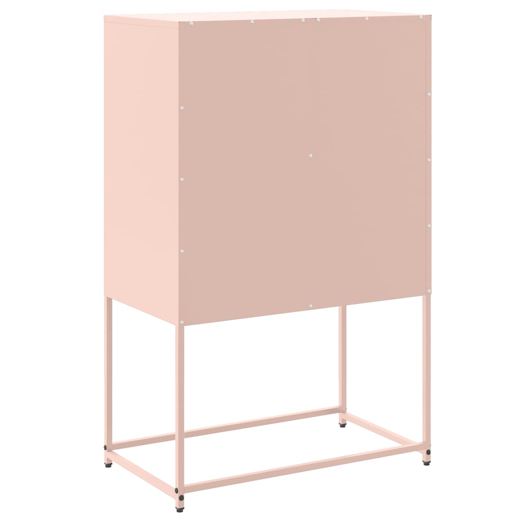 vidaXL Szafka, różowa, 68,5x38,5x107 cm, stal