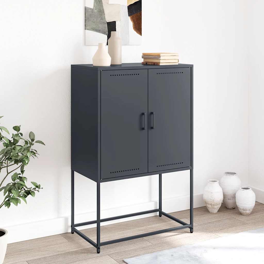 vidaXL Szafka, antracytowa, 68,5x38,5x107 cm, stal