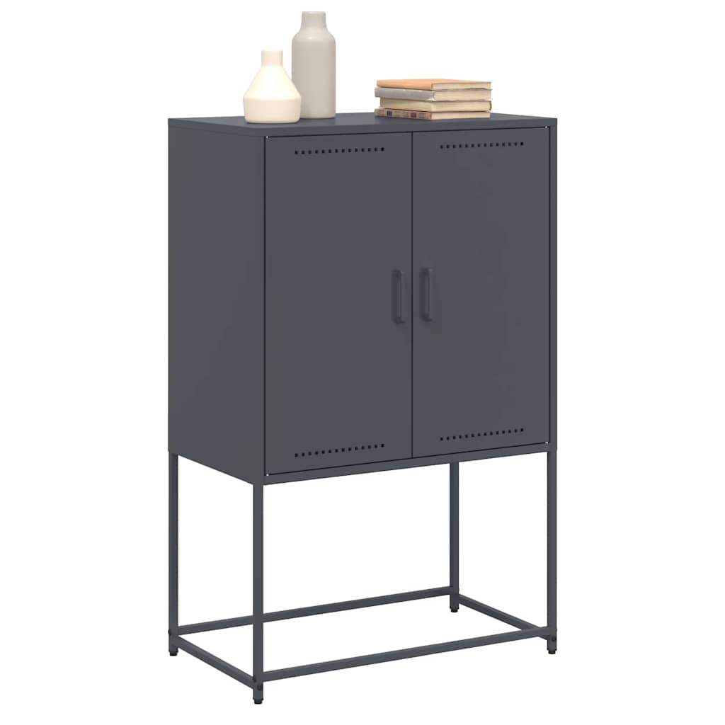 vidaXL Szafka, antracytowa, 68,5x38,5x107 cm, stal