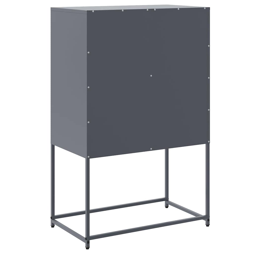 vidaXL Szafka, antracytowa, 68,5x38,5x107 cm, stal