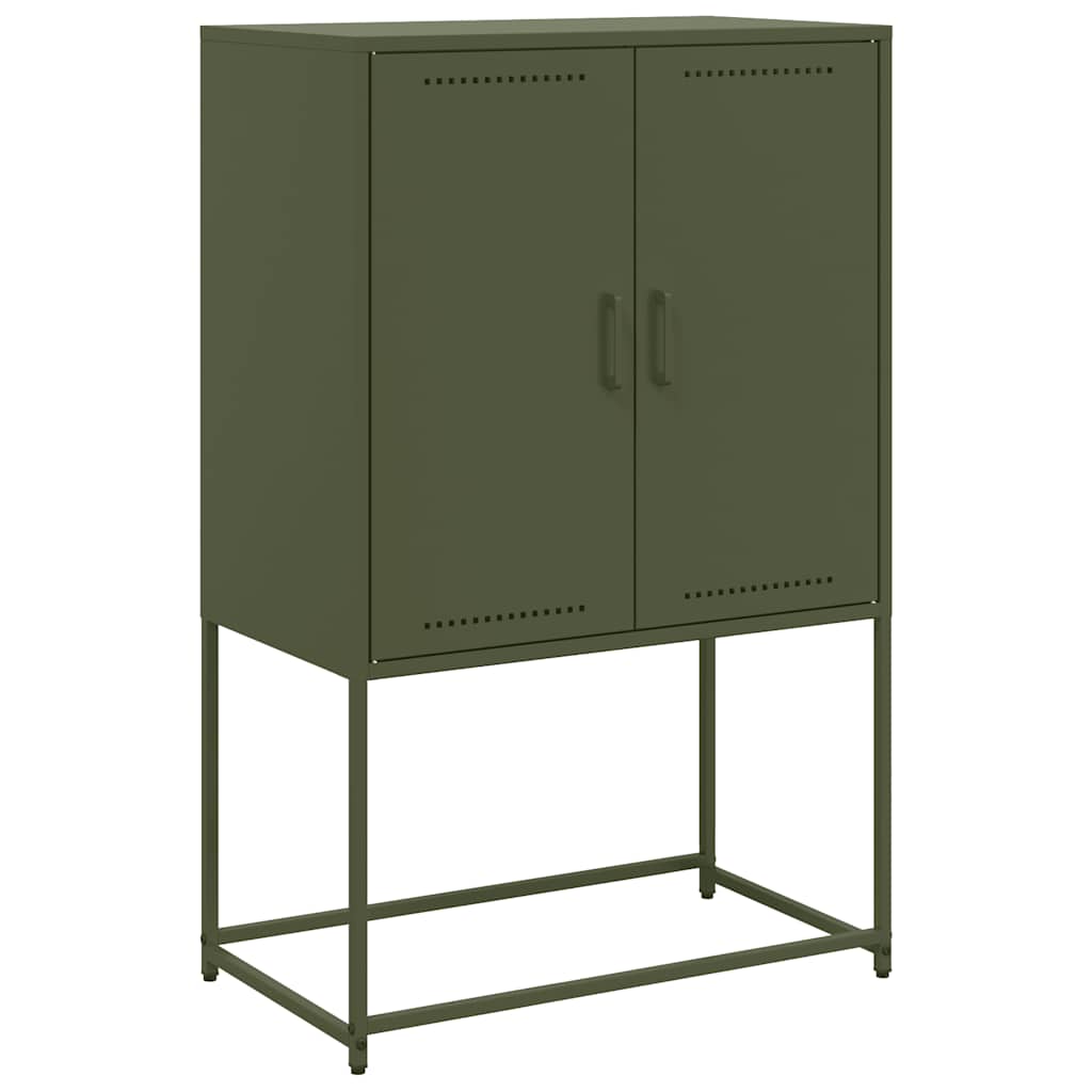 vidaXL Szafka, oliwkowa, 68,5x38,5x107 cm, stal