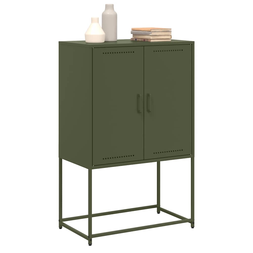 vidaXL Szafka, oliwkowa, 68,5x38,5x107 cm, stal