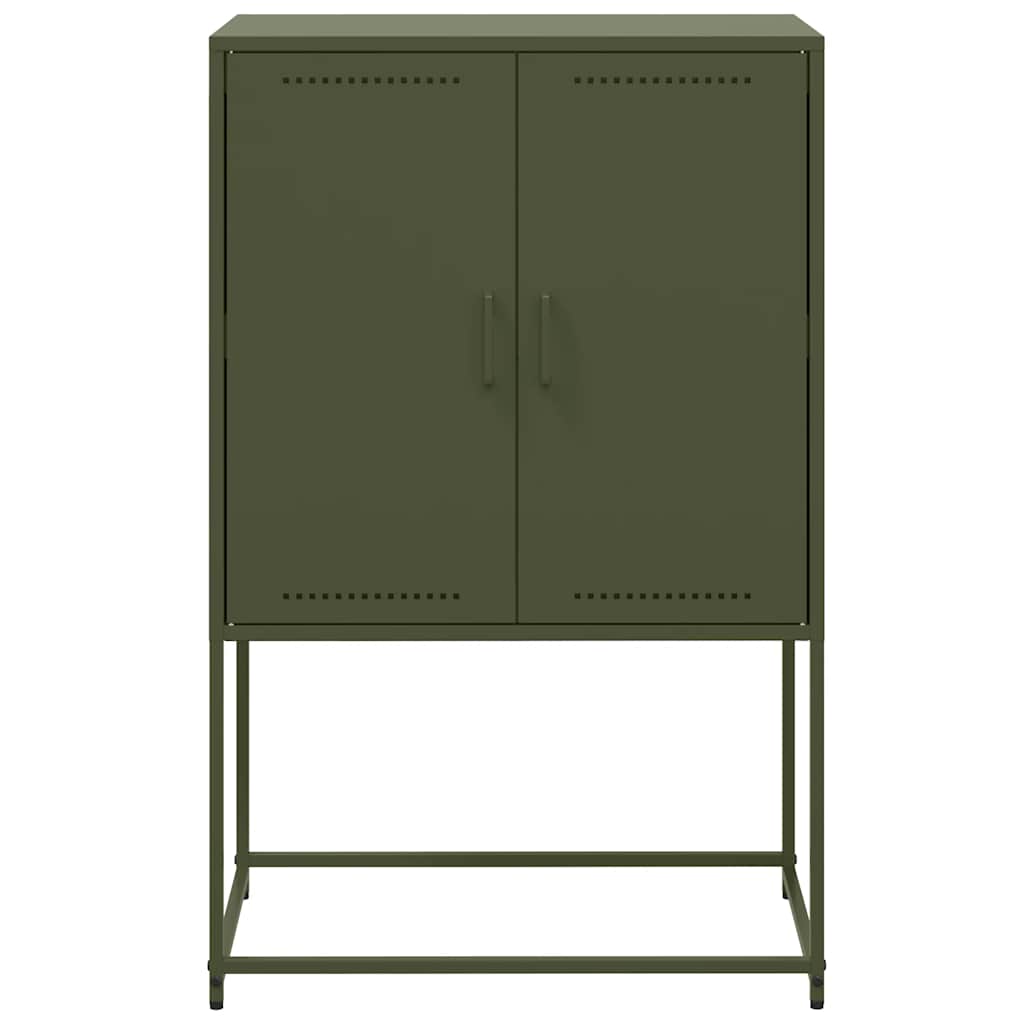 vidaXL Szafka, oliwkowa, 68,5x38,5x107 cm, stal