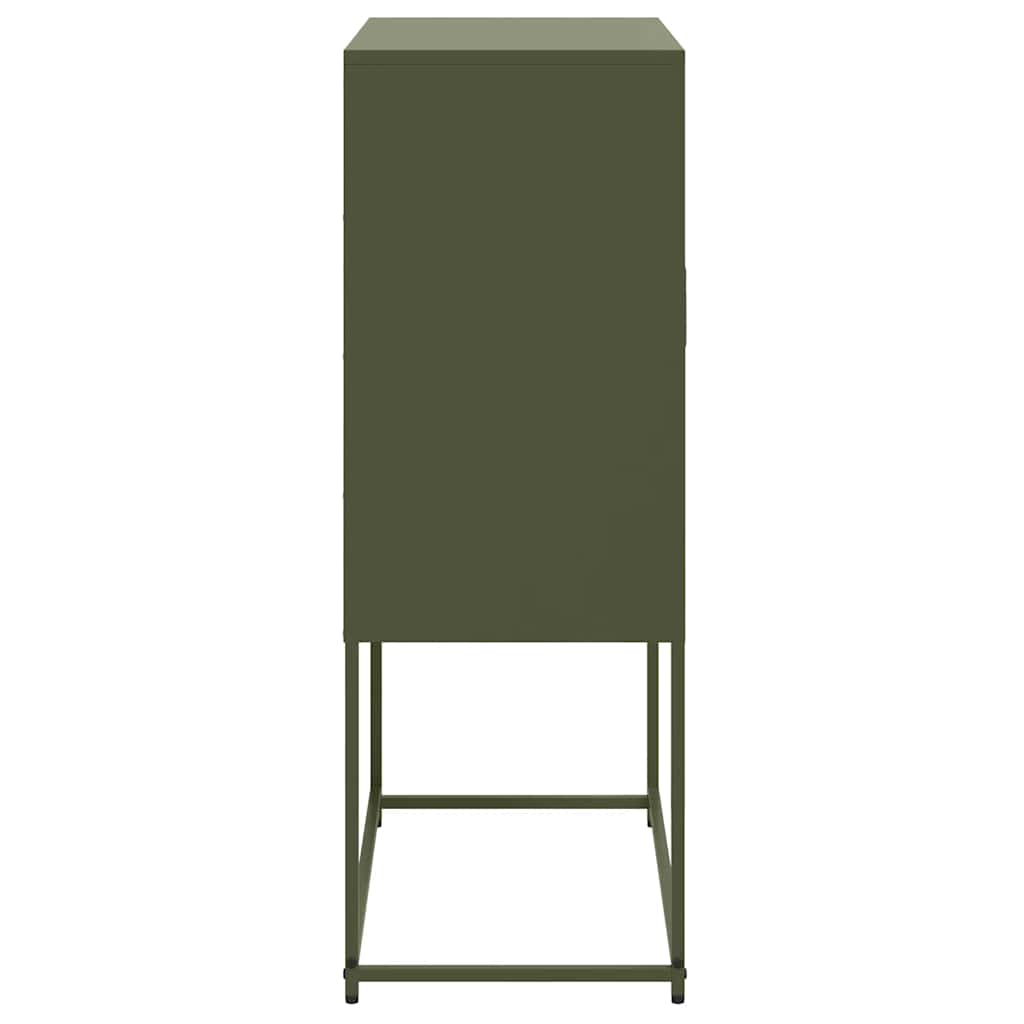 vidaXL Szafka, oliwkowa, 68,5x38,5x107 cm, stal