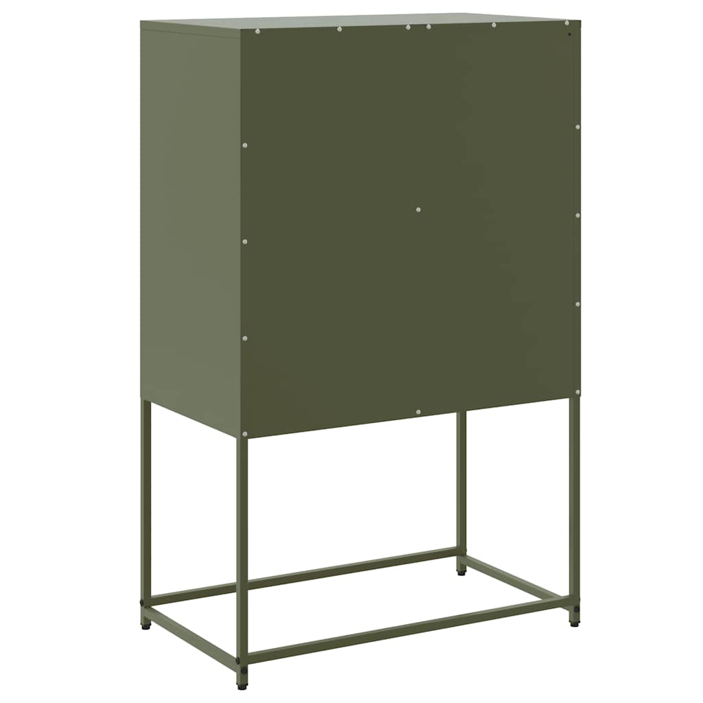 vidaXL Szafka, oliwkowa, 68,5x38,5x107 cm, stal