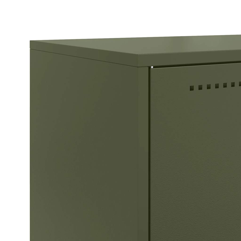 vidaXL Szafka, oliwkowa, 68,5x38,5x107 cm, stal