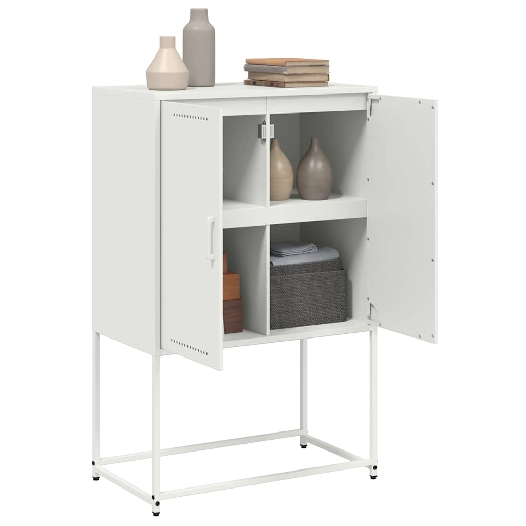 vidaXL Szafka, biała, 68,5x38,5x107 cm, stal