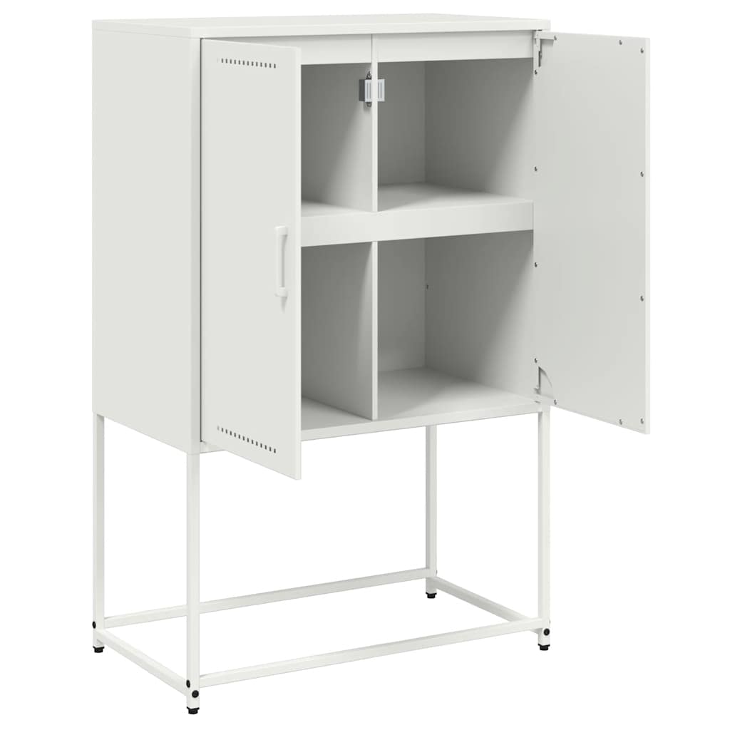 vidaXL Szafka, biała, 68,5x38,5x107 cm, stal