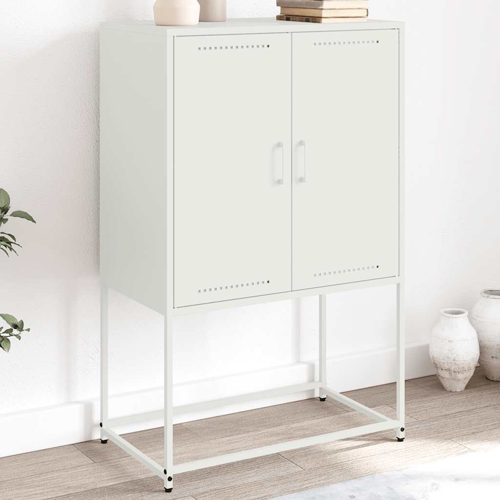 vidaXL Szafka, biała, 68,5x38,5x107 cm, stal