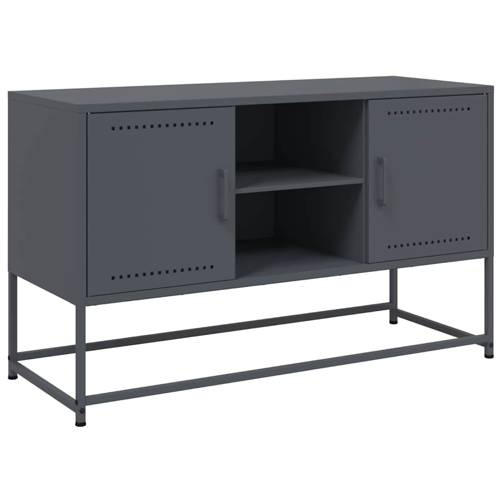 vidaXL Szafka pod telewizor, antracytowa, 100,5x39x60,5 cm, stalowa