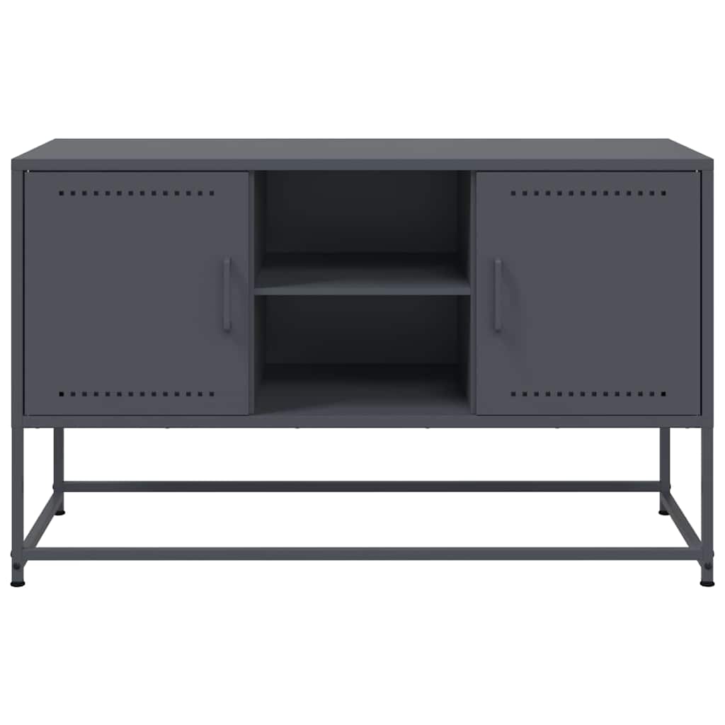 vidaXL Szafka pod telewizor, antracytowa, 100,5x39x60,5 cm, stalowa
