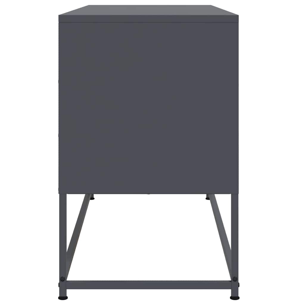 vidaXL Szafka pod telewizor, antracytowa, 100,5x39x60,5 cm, stalowa