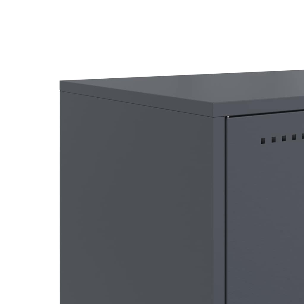 vidaXL Szafka pod telewizor, antracytowa, 100,5x39x60,5 cm, stalowa