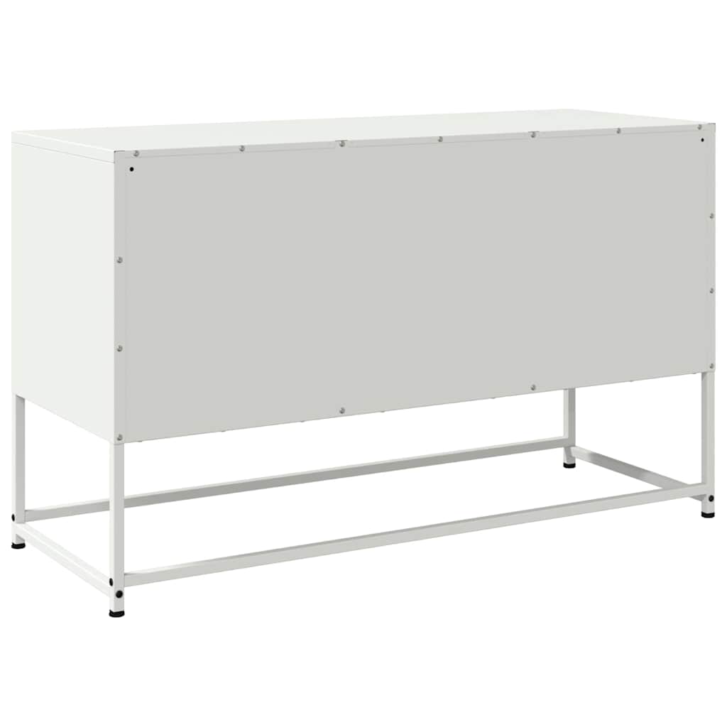vidaXL Szafka pod telewizor, biała, 100,5x39x60,5 cm, stalowa
