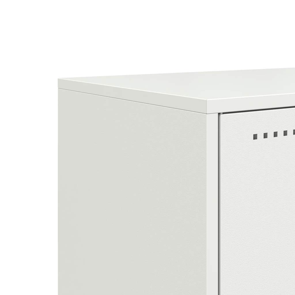 vidaXL Szafka pod telewizor, biała, 100,5x39x60,5 cm, stalowa