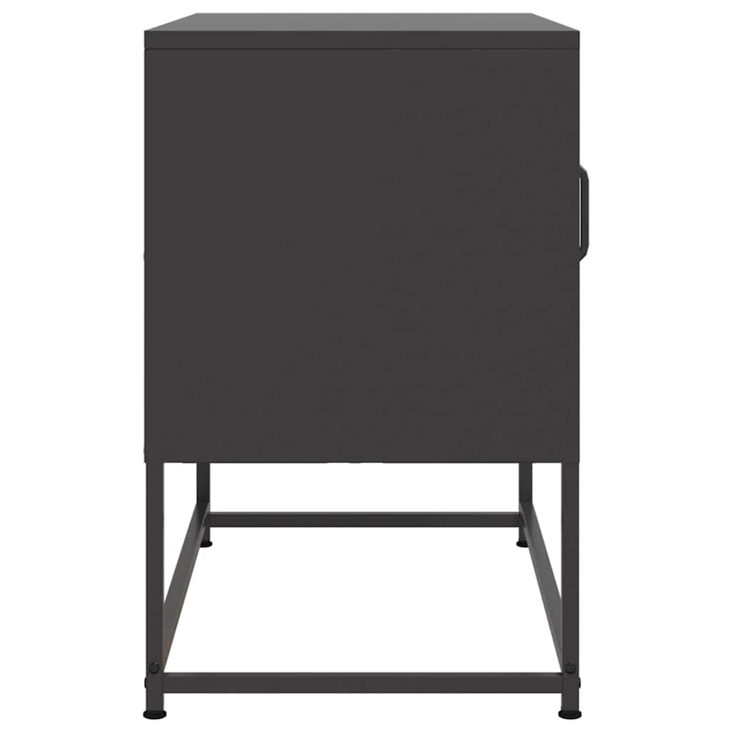 vidaXL Szafka pod telewizor, czarna, 68x39x60,5 cm, stalowa