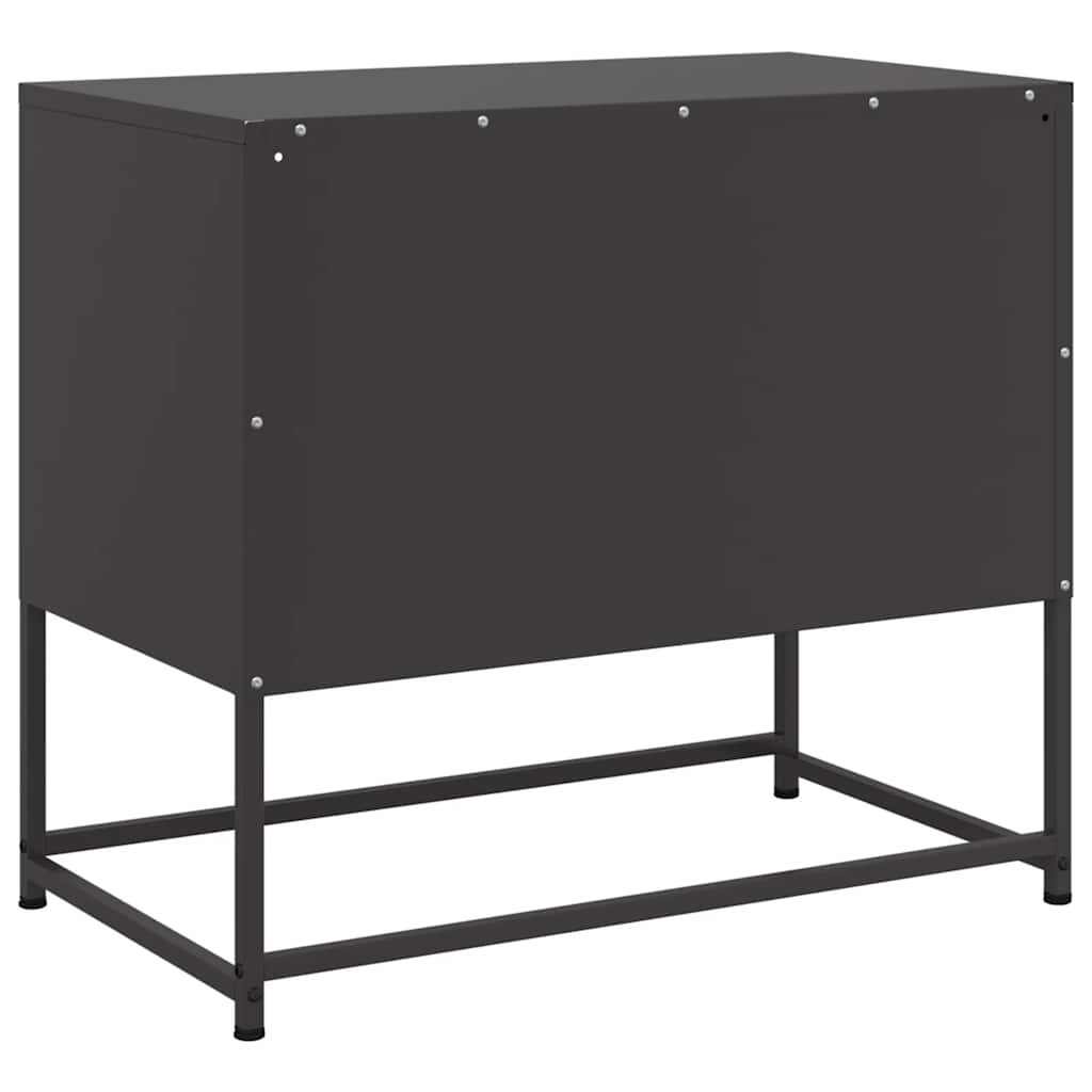 vidaXL Szafka pod telewizor, czarna, 68x39x60,5 cm, stalowa