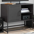 vidaXL Szafka pod telewizor, czarna, 68x39x60,5 cm, stalowa