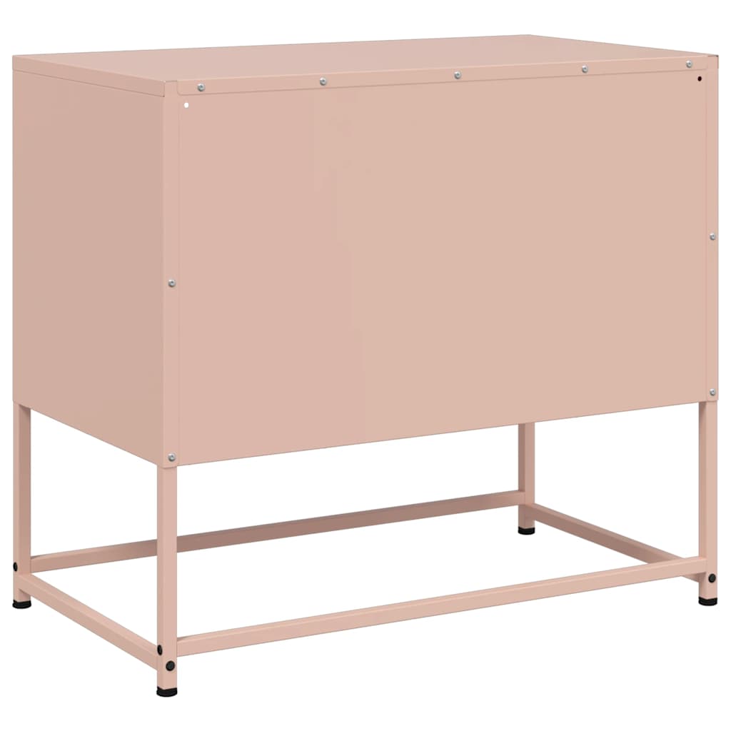 vidaXL Szafka pod telewizor, różowa, 68x39x60,5 cm, stalowa
