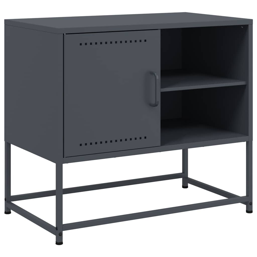 vidaXL Szafka pod telewizor, antracytowa, 68x39x60,5 cm, stalowa