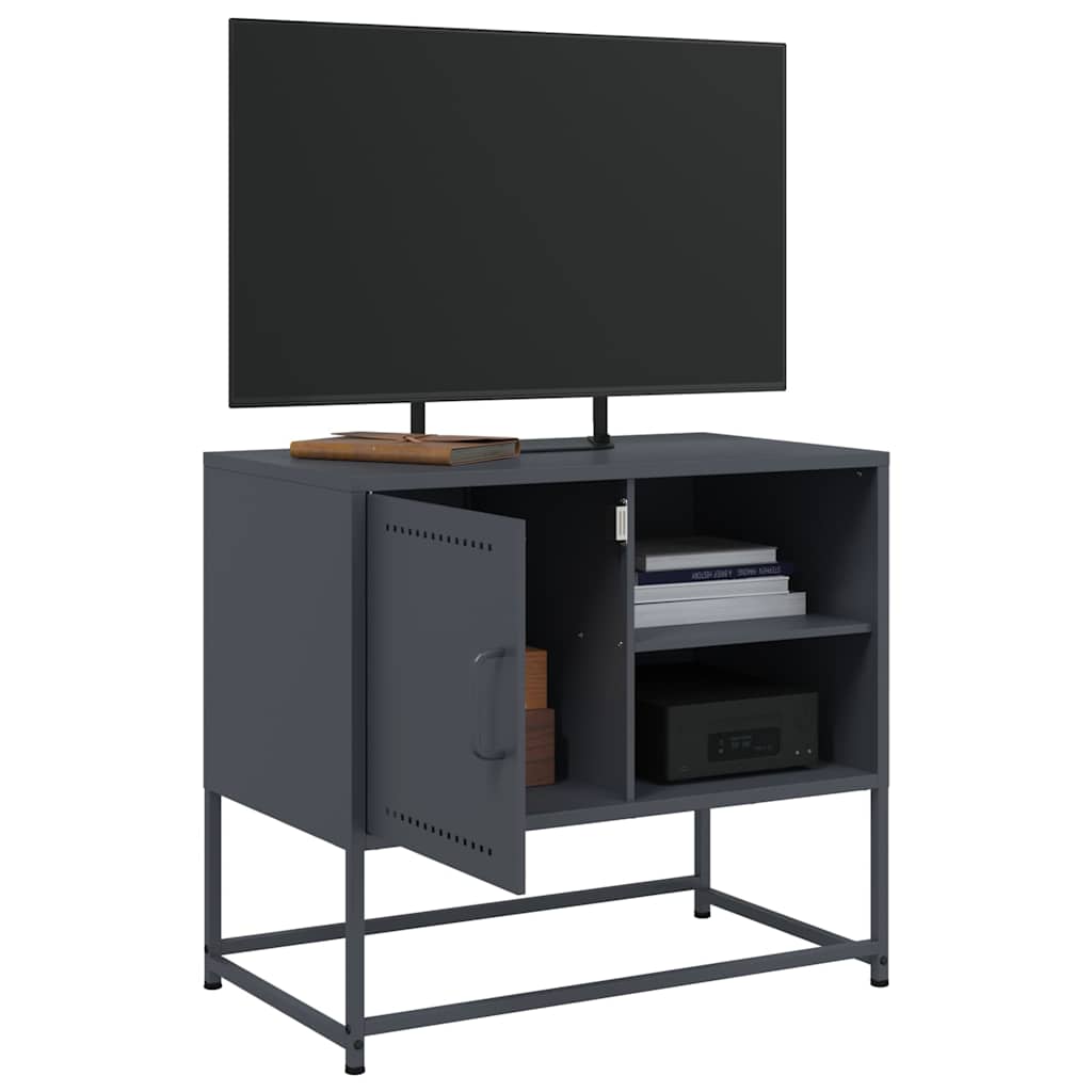 vidaXL Szafka pod telewizor, antracytowa, 68x39x60,5 cm, stalowa