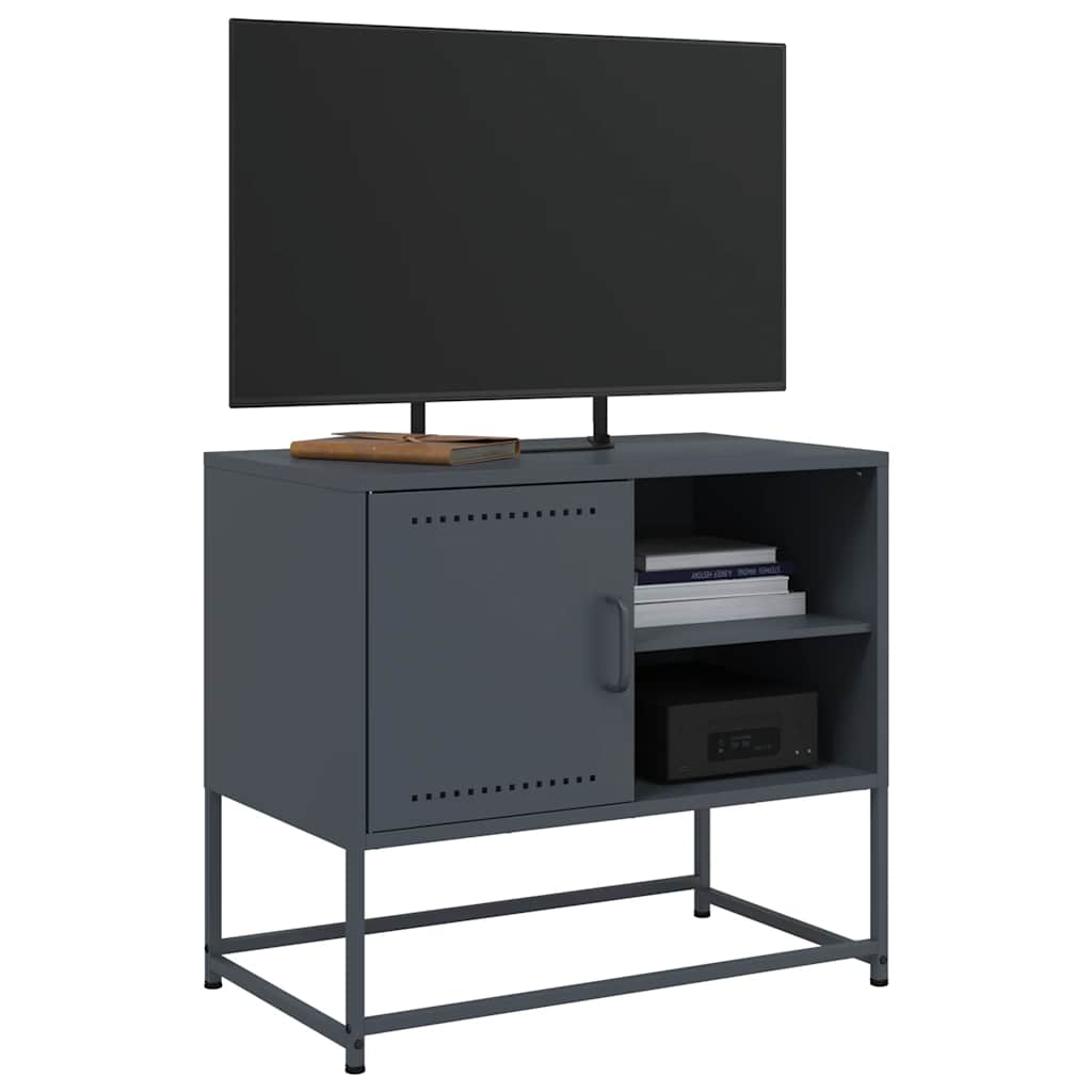 vidaXL Szafka pod telewizor, antracytowa, 68x39x60,5 cm, stalowa