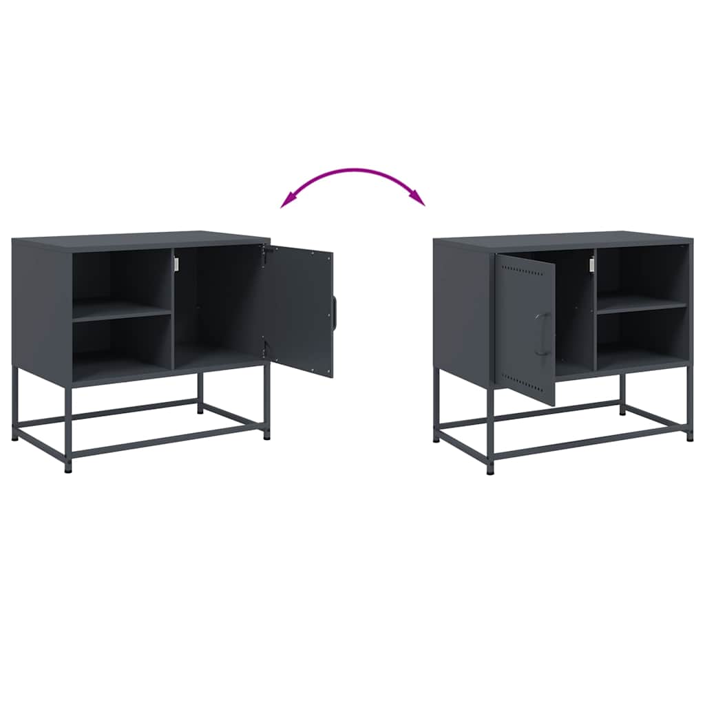vidaXL Szafka pod telewizor, antracytowa, 68x39x60,5 cm, stalowa