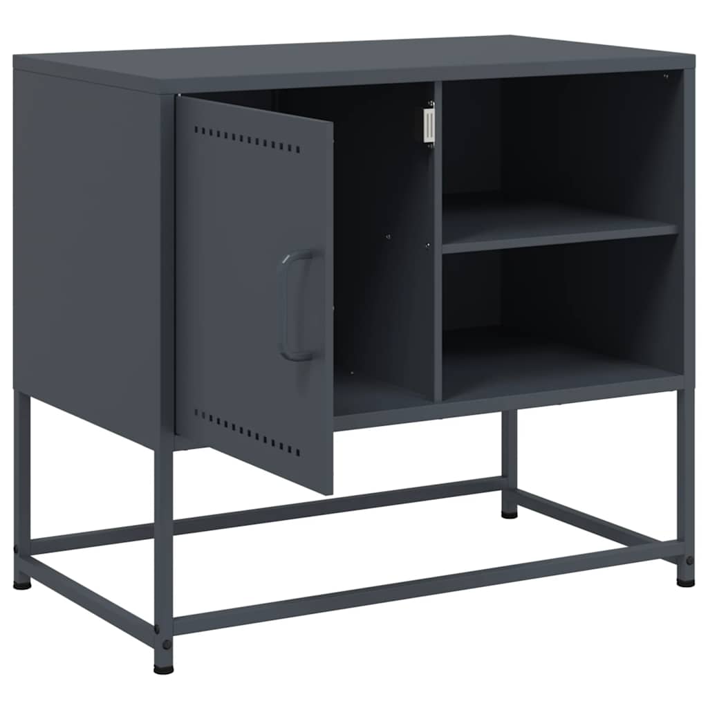vidaXL Szafka pod telewizor, antracytowa, 68x39x60,5 cm, stalowa