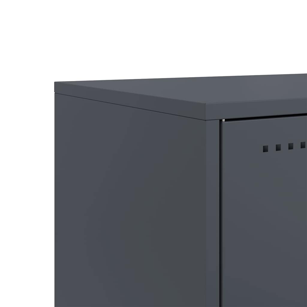 vidaXL Szafka pod telewizor, antracytowa, 68x39x60,5 cm, stalowa