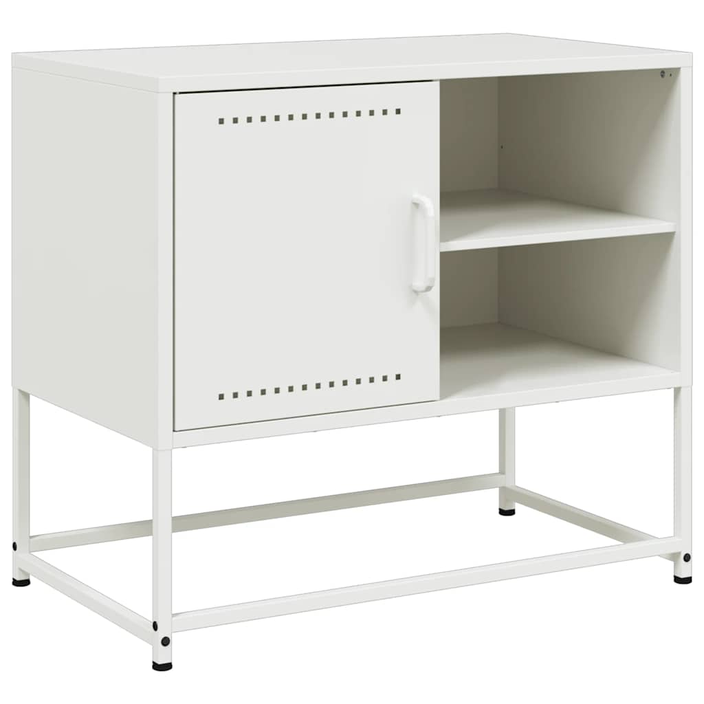 vidaXL Szafka pod telewizor, biała, 68x39x60,5 cm, stalowa