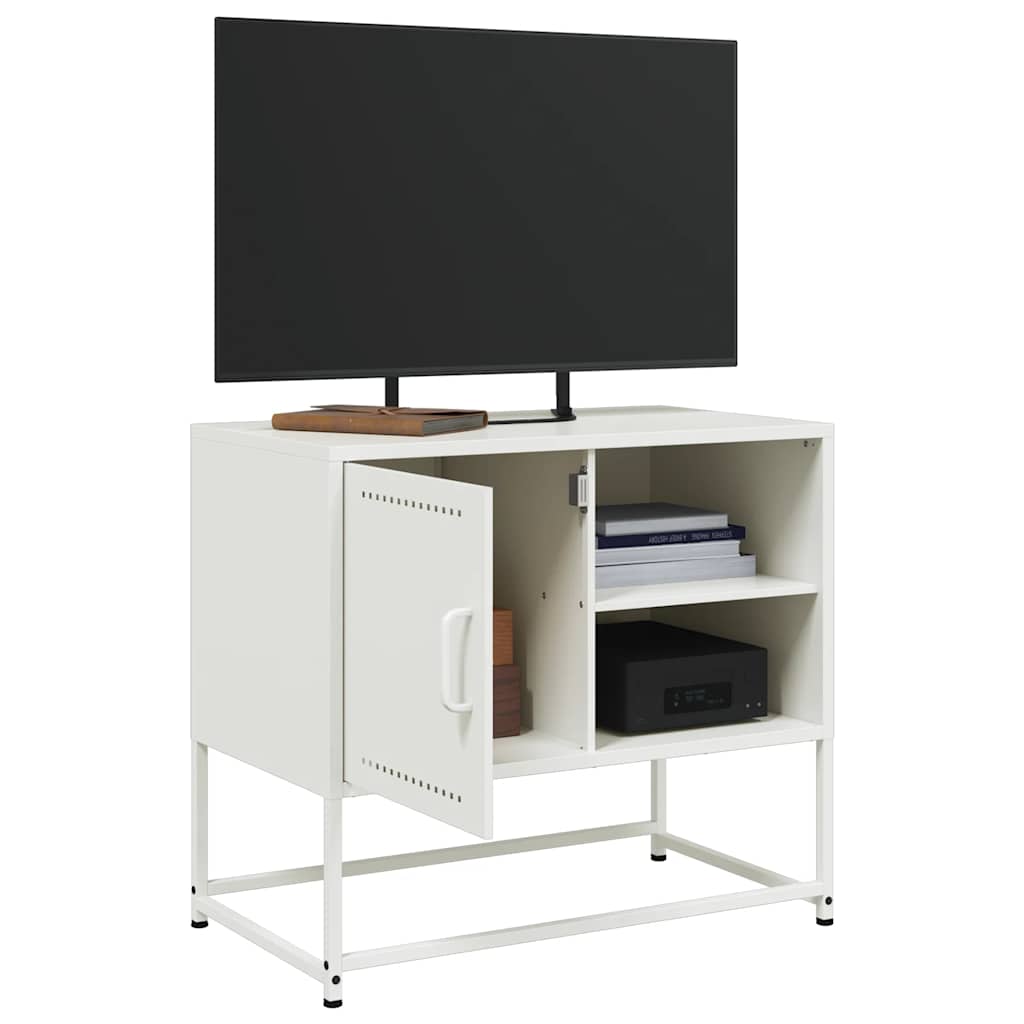 vidaXL Szafka pod telewizor, biała, 68x39x60,5 cm, stalowa