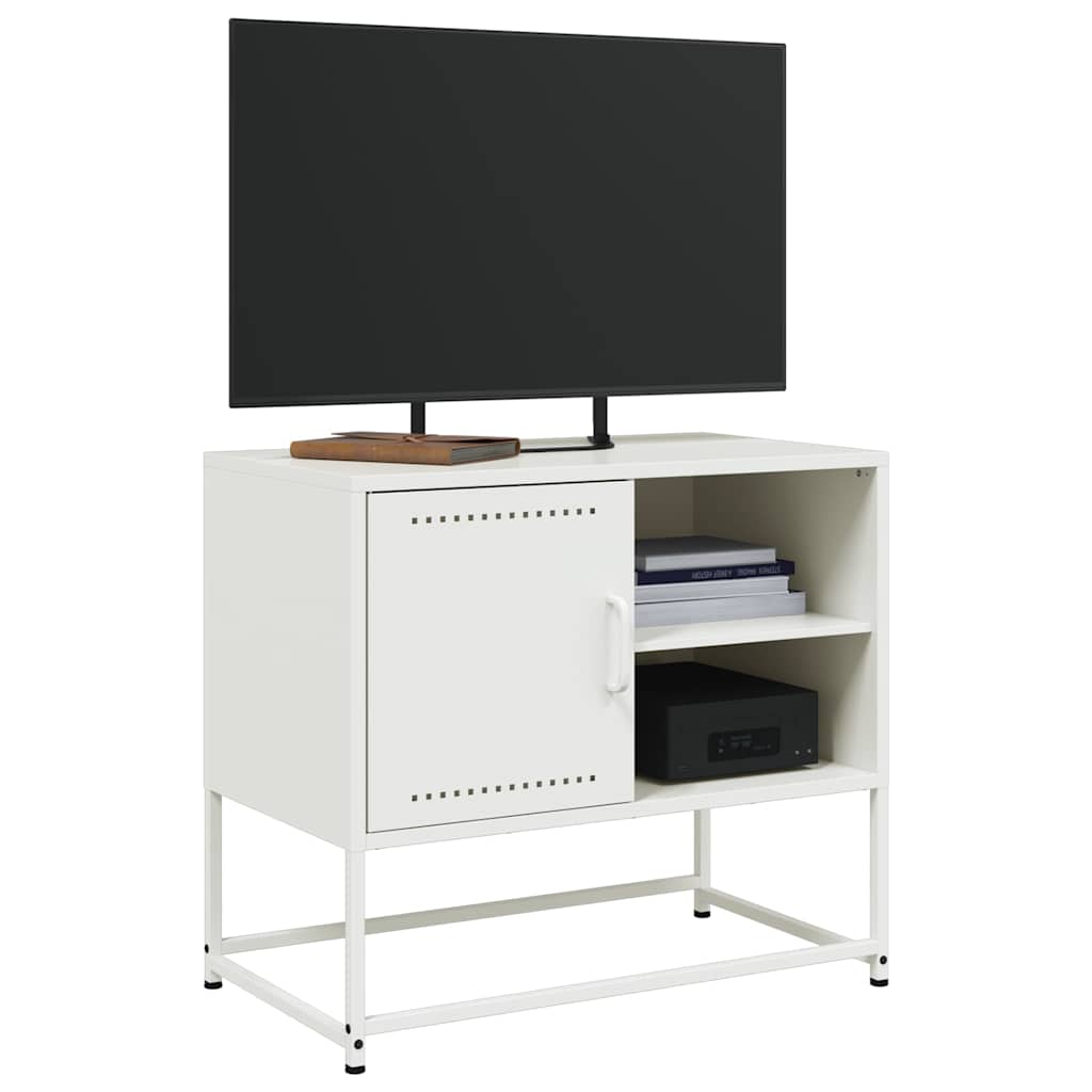 vidaXL Szafka pod telewizor, biała, 68x39x60,5 cm, stalowa