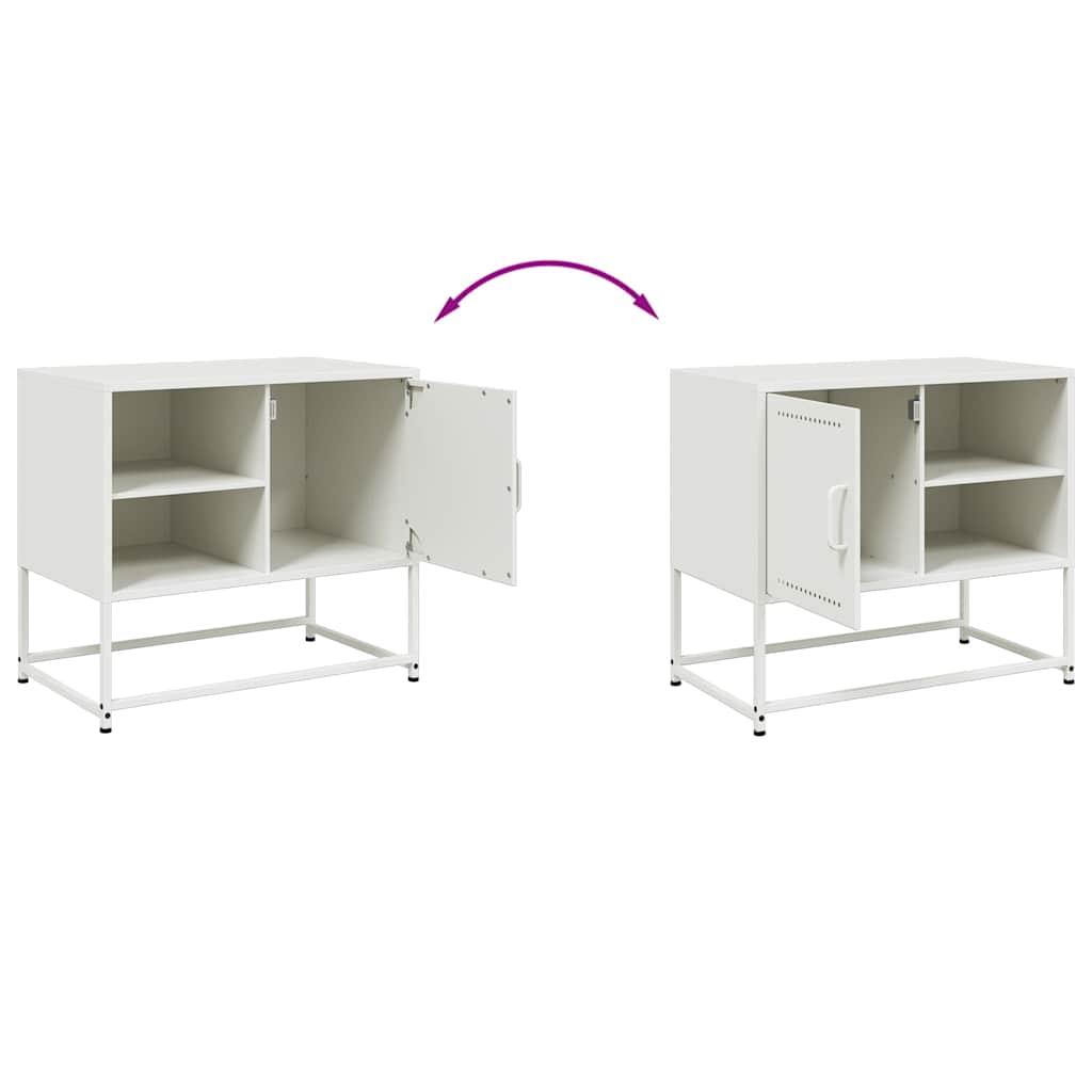vidaXL Szafka pod telewizor, biała, 68x39x60,5 cm, stalowa
