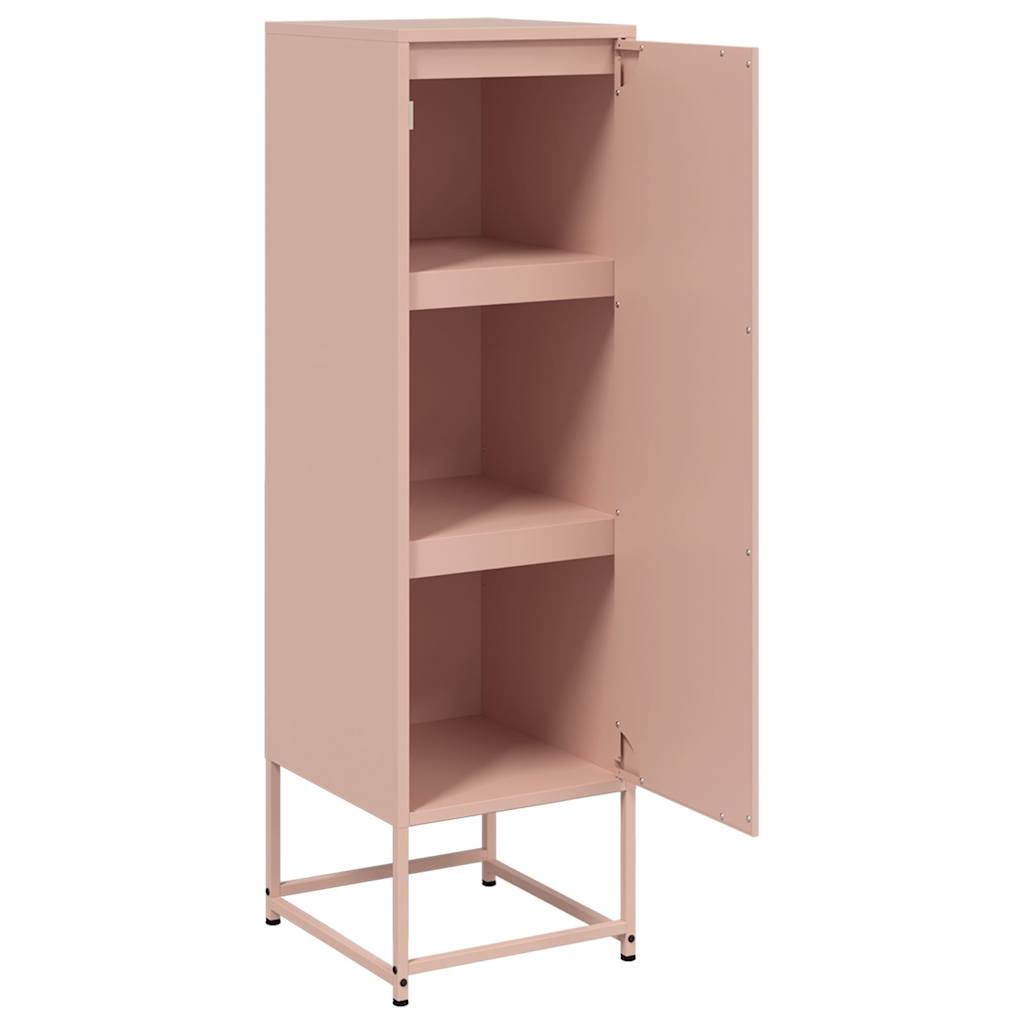 vidaXL Szafka, różowa, 36x39x123 cm, stal