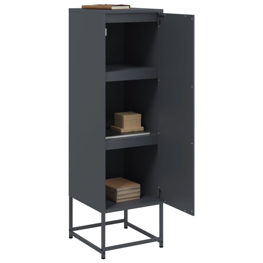 vidaXL Szafka, antracytowa, 36x39x123 cm, stal