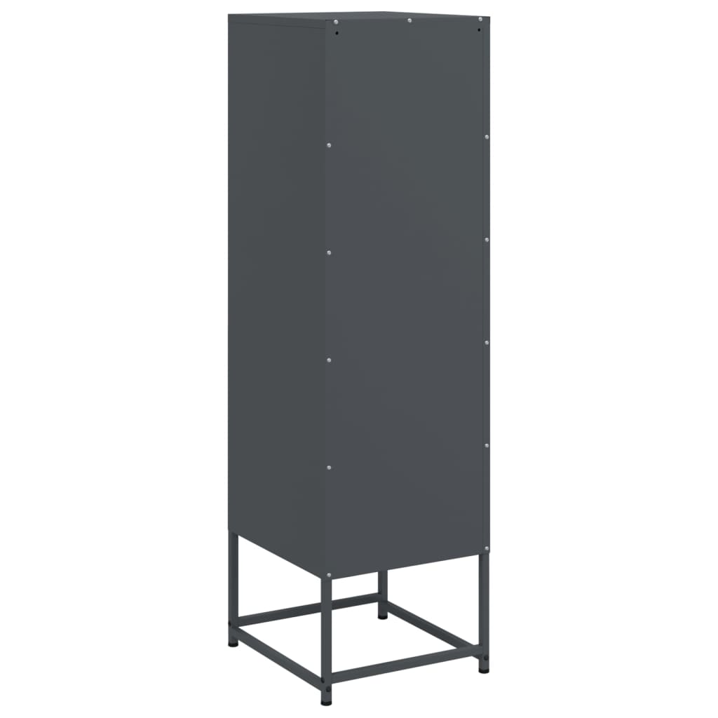vidaXL Szafka, antracytowa, 36x39x123 cm, stal