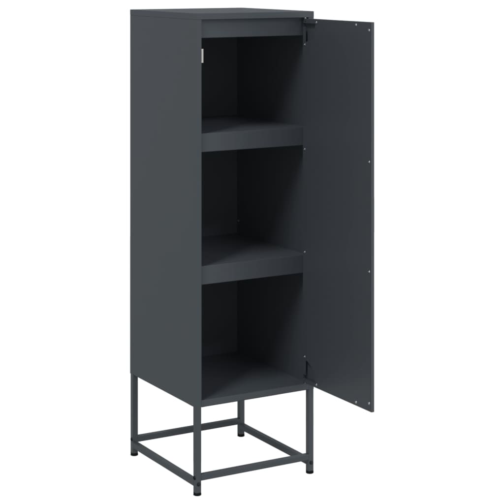 vidaXL Szafka, antracytowa, 36x39x123 cm, stal