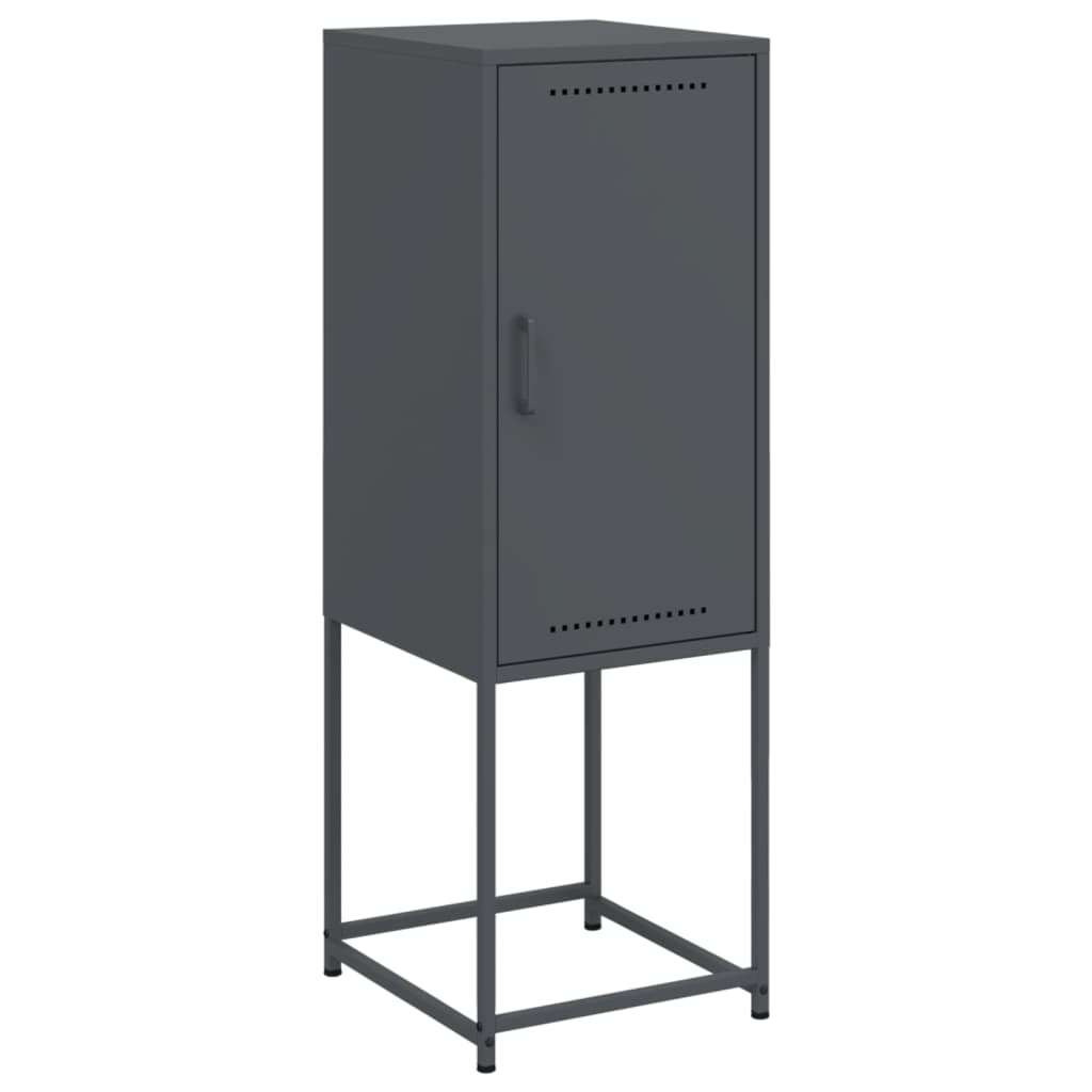 vidaXL Szafka, antracytowa, 36x39x107 cm, stal