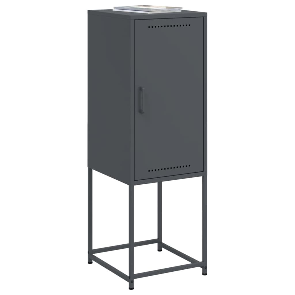 vidaXL Szafka, antracytowa, 36x39x107 cm, stal